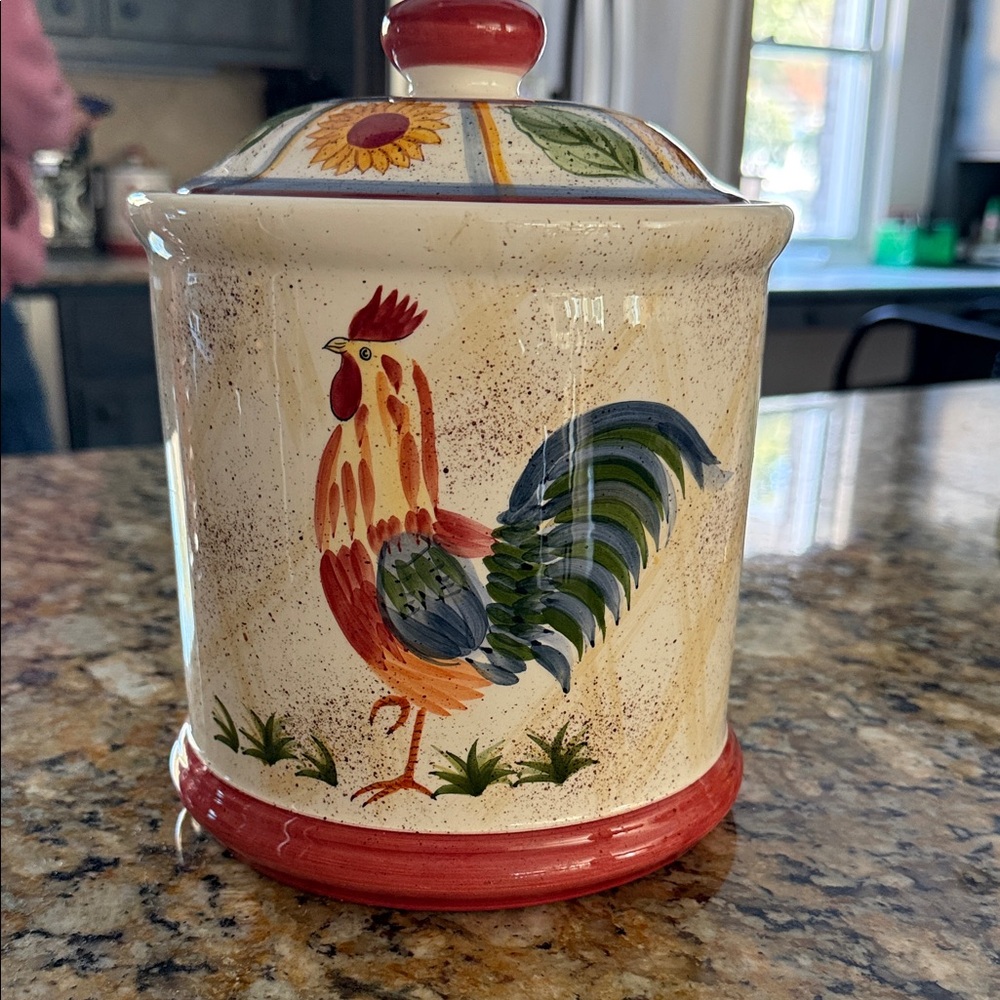 American Atelier Handpainted Rooster Earthenware
